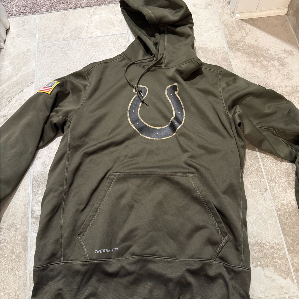 NFL Olive Green Onfield Apparel Hoodie Indianapolis Colts